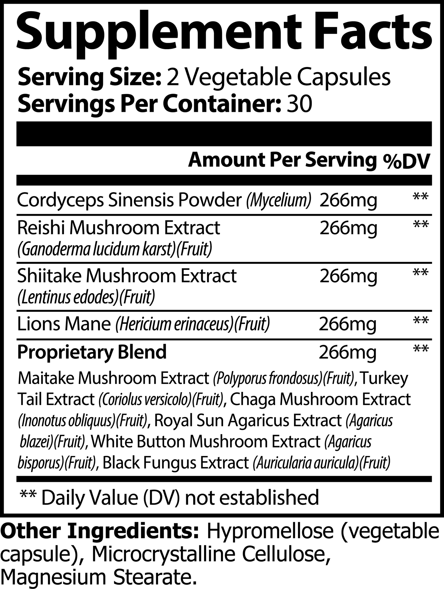 VitaFit Performance 10X SHROOMS Complex